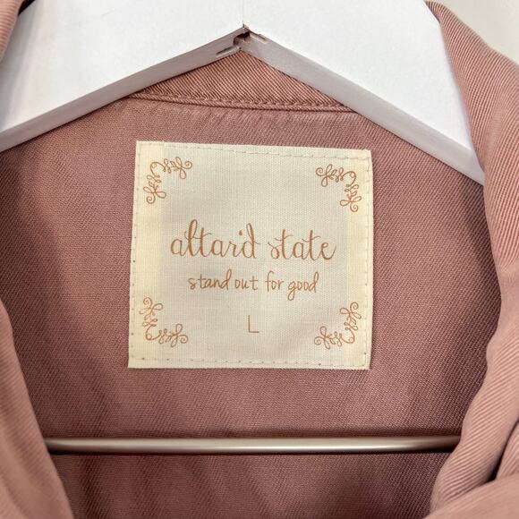 Altar'd State Dusty Rose Utility Jacket Large - Picture 2 of 4